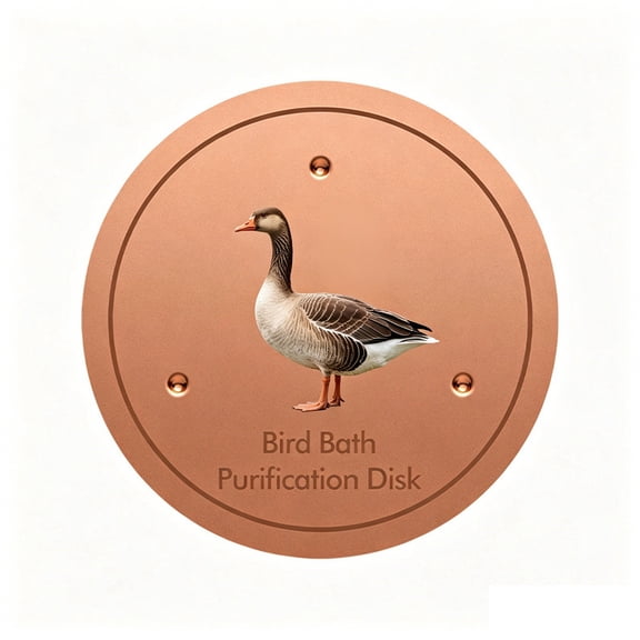 Bird Bath Copper Disc,0.6mm Reinforced 99.99% Pure Copper Cleaning Disk for Physical Safe Clean Water for Outdoor Birdbaths