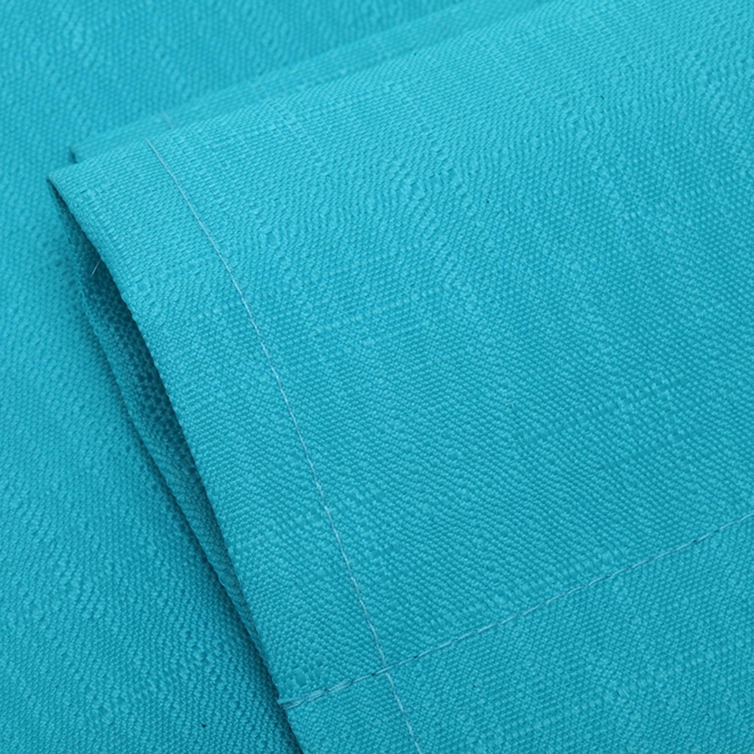 SUN+BLK Thermal Back Blackout Curtain Panel Pair with Rod Pocket, Turquoise, 42"x84"