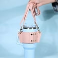 thumbnail image 2 of Funda de cuero Inteprter para taza con correa ajustable rosa, 2 of 6