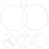 OFFIGAM 2-Pack White Iron Bed Canopy Hoop Frame, Easy to Install, Stable Support for Bed Netting and Curtains