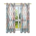 thumbnail image 7 of Yayeee Window Curtains Set of 2 for Living Room Light Filtering 63"x52", Red Art Pattern, 7 of 7