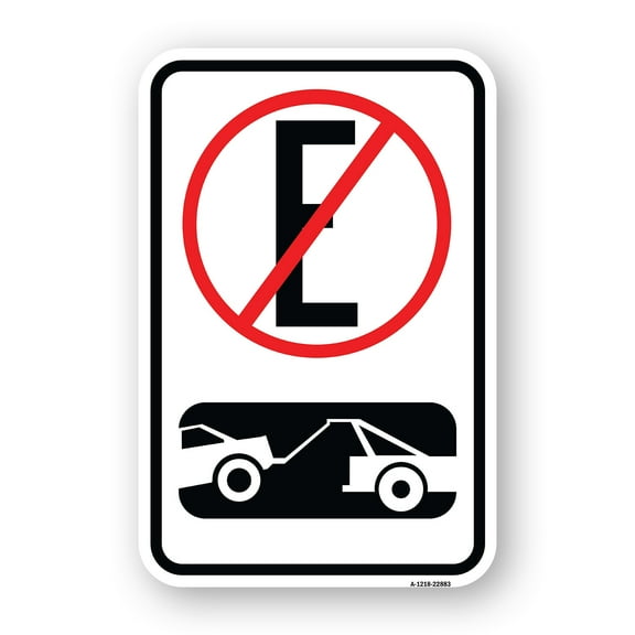 SignMission A-1824-22883 18 x 24 in. Aluminum Sign - Spanish Parking Control Sign - No Parking with Symbol