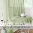 thumbnail image 5 of AZZCIA Sage Sheer Curtain Panel for Living Room with Grommets Linen Texture Rustic Window Drap Sets for Bedroom Room (Green, 54"x63", 2 Panels ), 5 of 6