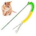 thumbnail image 1 of Cat Wand Toy Plush Interactive Creative Cat Teaser Stick Toy Kitten Play Wand, 1 of 10