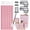 Pink, variant on CERBIOR 32- Pcs Bamboo Bathroom Accessories Sets with Shower Curtain & Caddy, Irregular Stripe Bathroom Decor Vanity Countertop Set (Black)
