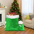 thumbnail image 7 of Christmas Drawstring Bags - Premium Green Velvet Gift Packaging Bag,Reusable Santa Claus Backpack for Christmas Decorations & Surprise Gifts,19.7x27.5in, 7 of 7