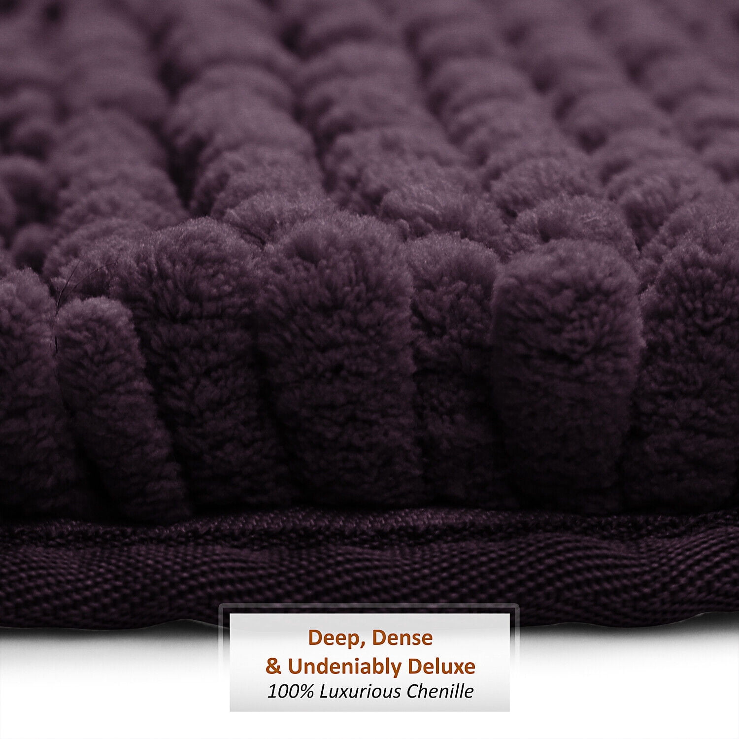 SAYFUT Chenille 3 PC Bath Mat Set Extra Soft Absorbent Medium Contour Toilet Lid Cover