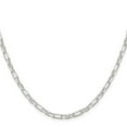 thumbnail image 3 of Auriga Fine Jewelry 925 Sterling Silver Diamond-cut 4 mm 3 Short Plus 1 Long Cable Link Chain Necklace for Women 16", 3 of 6