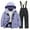Black, variant on Kids Snowsuit Winter Coat and Snow Pants Set Warm Snowboard Outdoor Ski Outfit Black 10