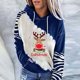 thumbnail image 2 of Moda mujer cuello redondo manga larga otoño camiseta Navidad impresión blusa con capucha Tops Fridja  fksj4476, 2 of 6
