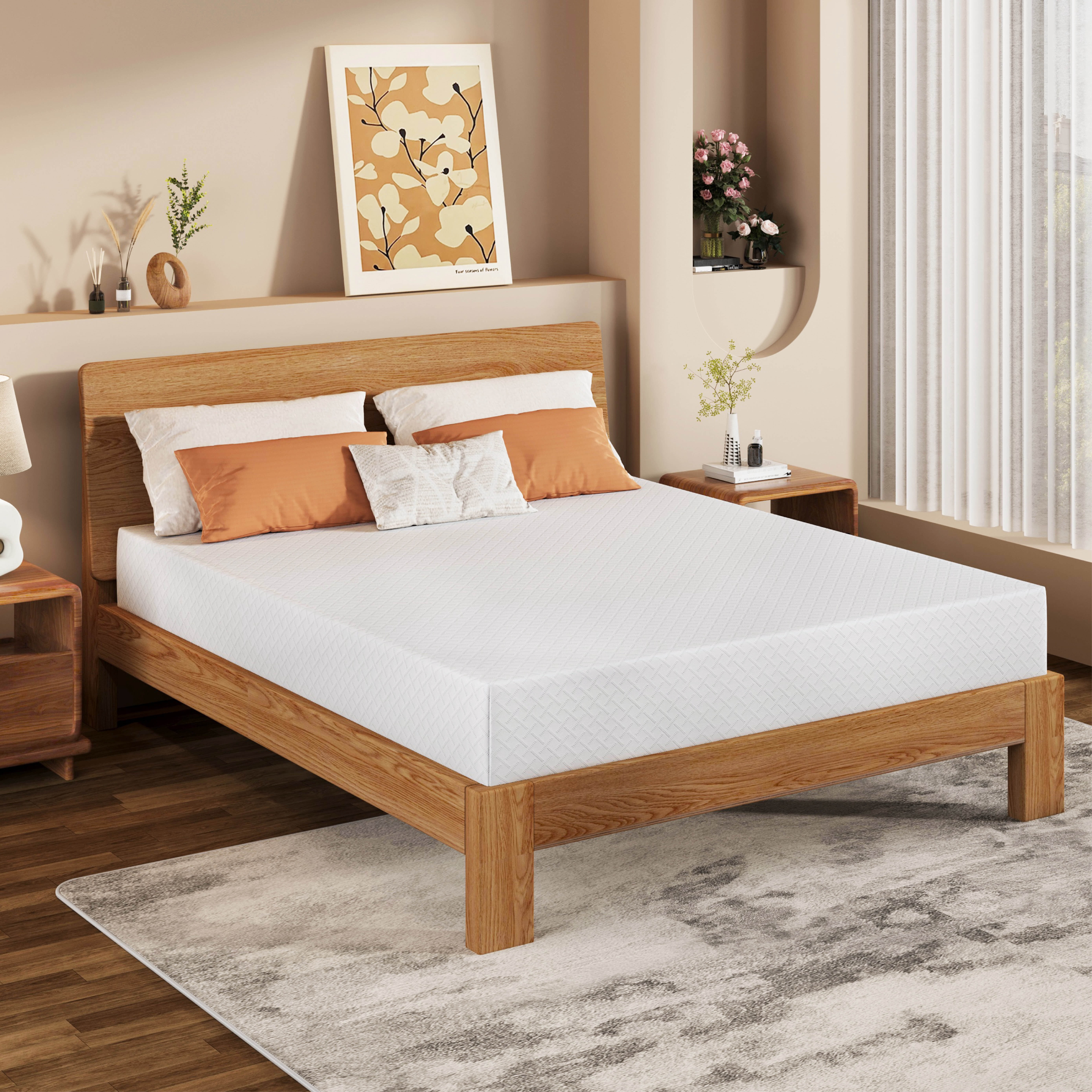 EGOHOME TrueZen Full Mattress, 8" Memory Foam Mattresses in a Box, Medium