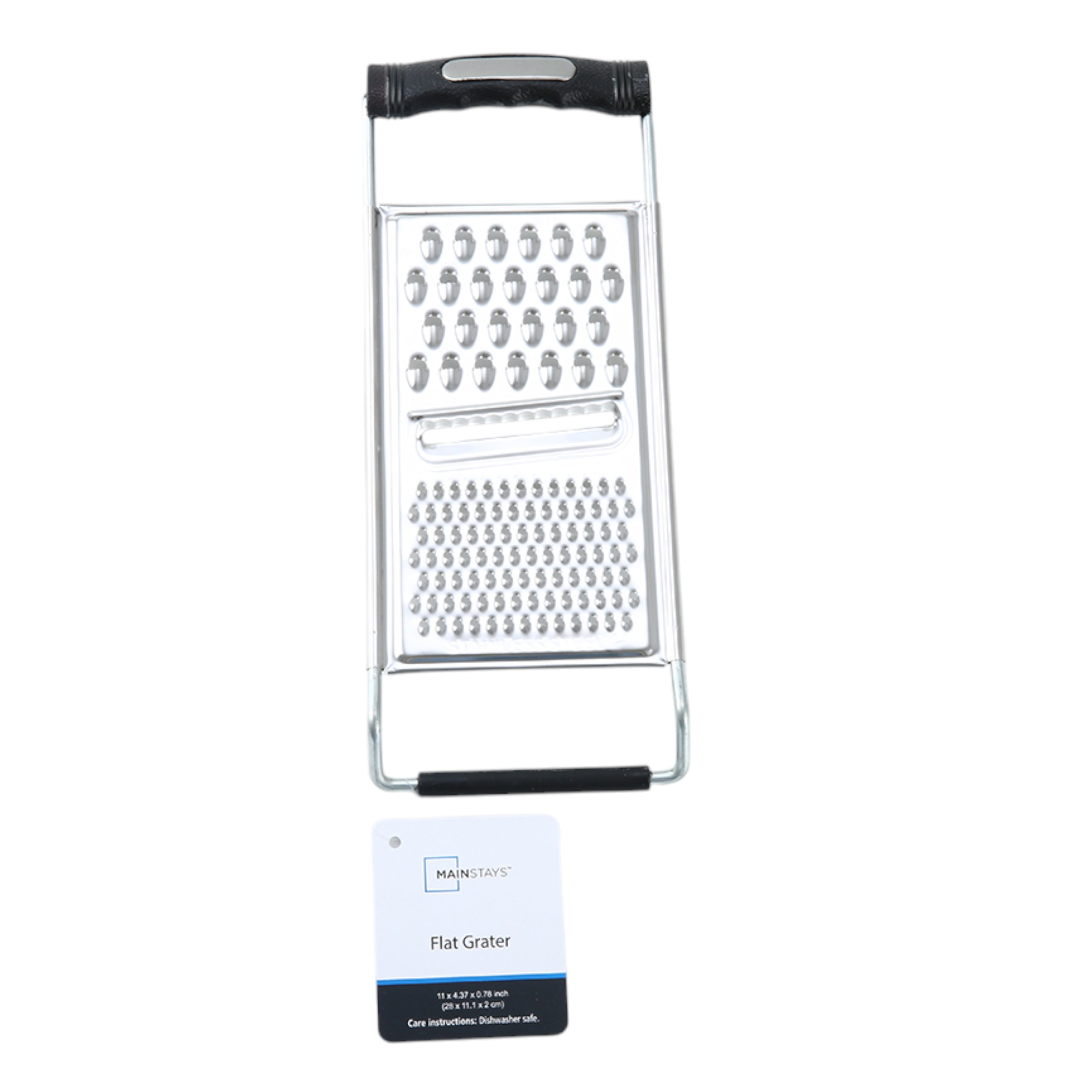 Mainstays Flat Grater with Soft Grip Handle and Non-Slip Base