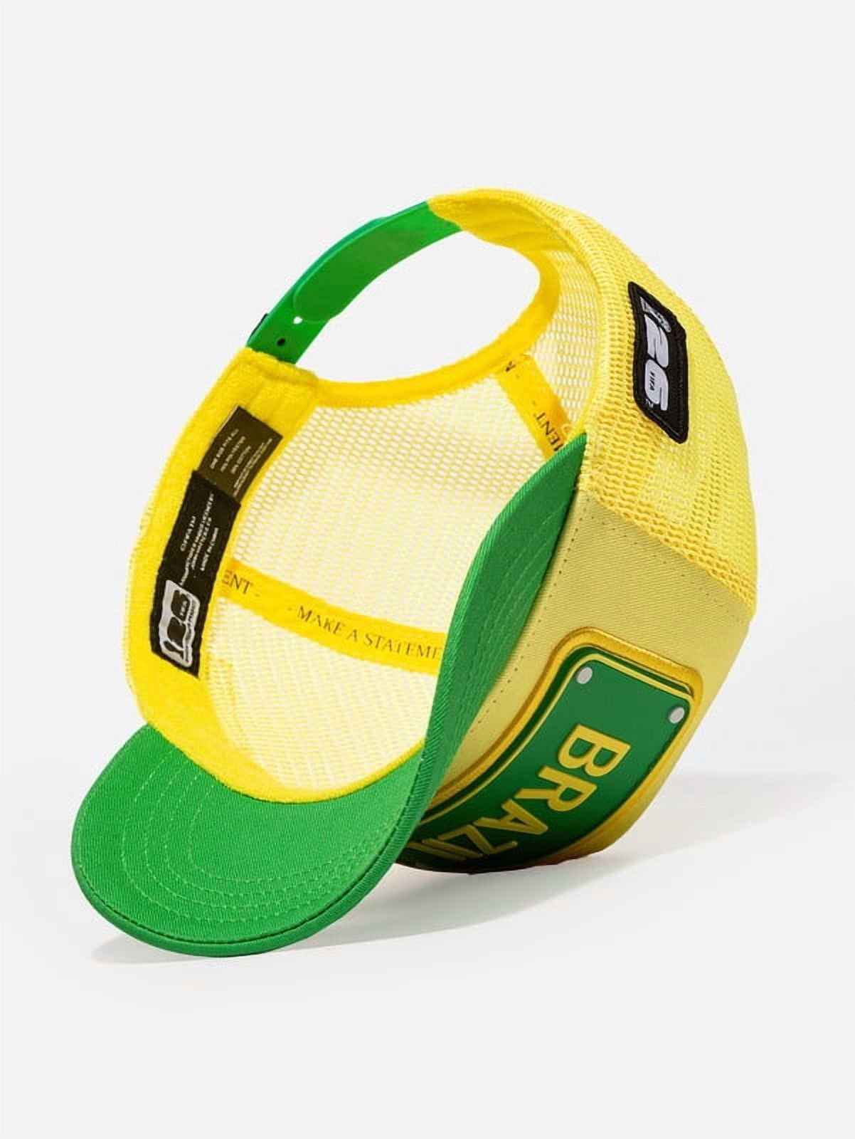 FIFA World Cup 2026 Rubber Country Patch Trucker Soccer Cap - Brazil