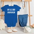 thumbnail image 3 of My Lil Bro Rocks Cute Brother Romper Boys or Girls Infant Baby Brisco Brands 12M, 3 of 6