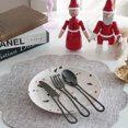 thumbnail image 4 of Techinal Spoon Fork Knife Stainless Steel Cutlery Reusable Flatware Set Polished with Round Edge Kitchen Utensil Tableware Set, 4 of 17