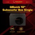 thumbnail image 2 of QPower QBOMB10VL Single 10" Vented Ported Car Subwoofer Sub Box Enclosure QBOMB, 2 of 8