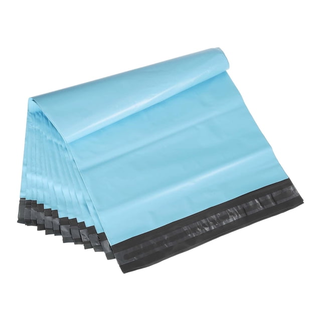 Uxcell 15x12 Inch Poly Mailers, 100 Pcs Shipping Bags for Clothing, Blue