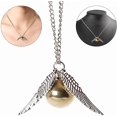 thumbnail image 3 of Harry Potter Golden Snitch Collar Oro para Harry Potter Fans Colección de regalos o decoraciones Mágico Cosplay Disfraz Joyería Regalo Hombres y mujeres Regalo creativo, 3 of 4