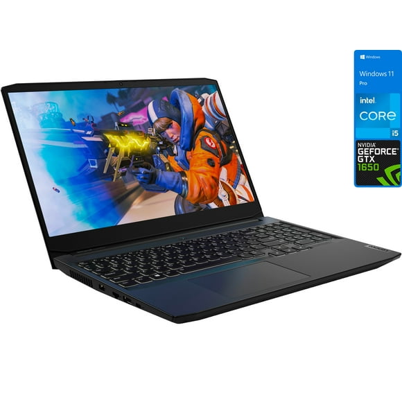Lenovo IdeaPad 3i Gaming Laptop, 15.6" 120Hz FHD Display, Intel Core i5-11300H Upto 4.4GHz, 8GB RAM, 256GB NVMe SSD, NVIDIA GeForce GTX 1650, HDMI, Wi-Fi, Bluetooth, Windows 11 Pro