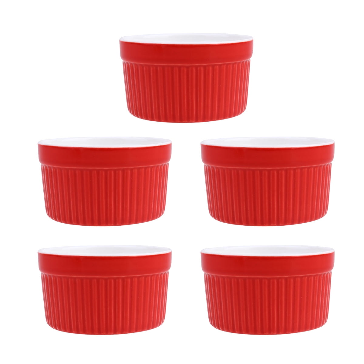 OUNONA Bowl Ramekin Dish Creme Brulee Baking Ceramic Broiler Tiny