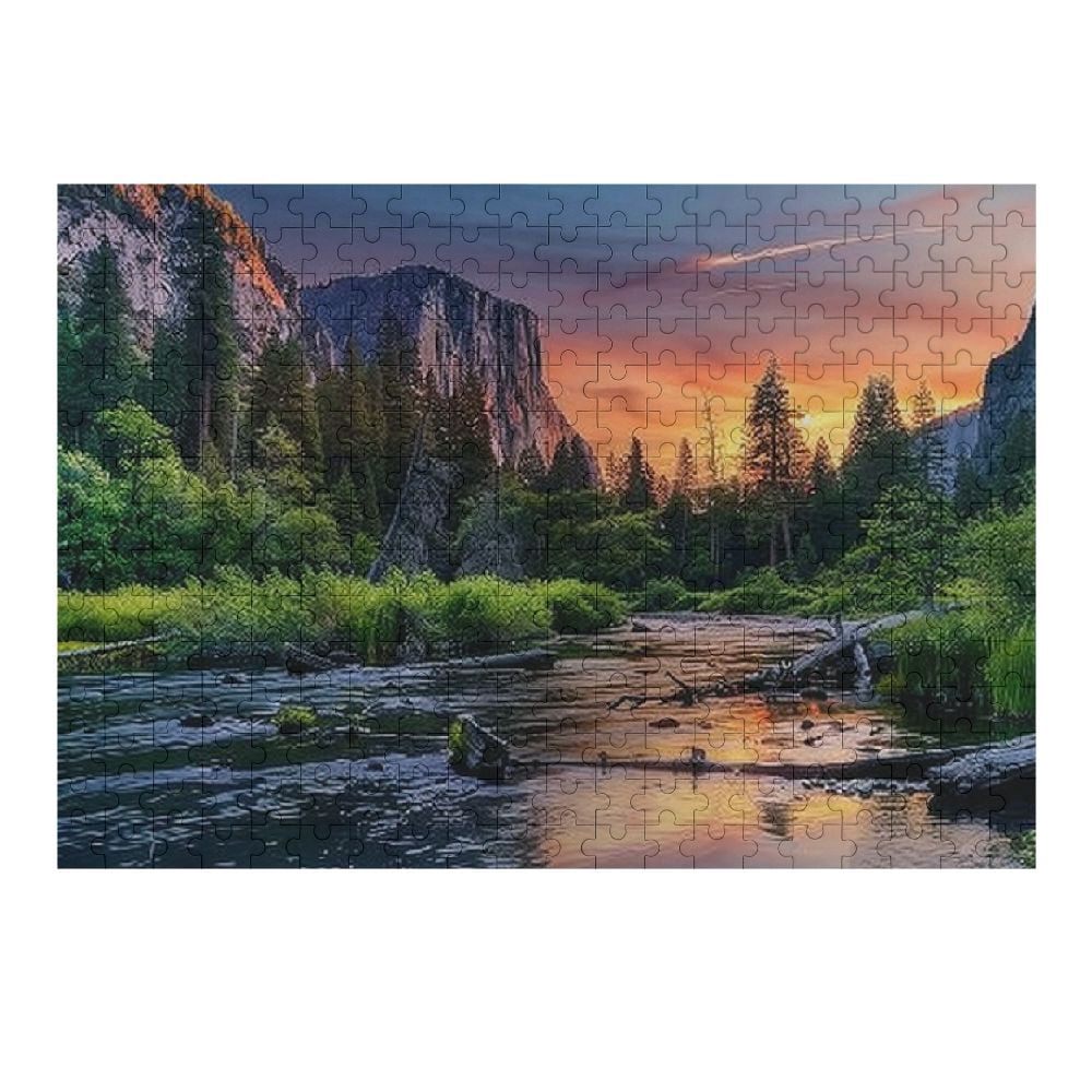 Awypu Sunset Landscape Wooden Jigsaw Puzzle Gift for Family