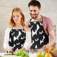 thumbnail image 4 of Spooky Halloween Pattern Apron-Garden Aprons for Women with Pockets-Cotton Linen Waterproof Kitchen Cooking Gardening Aprons Adjustable for Kitchen,Cooking,BBQ and Salon 33"x27", 4 of 7