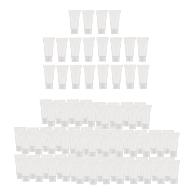Juego De 200 Botellas De Gel De Pelo De Brillo De Labios De Tubos De Crema De Manos De Plástico Suave Sunnimix Botella recargable vacía