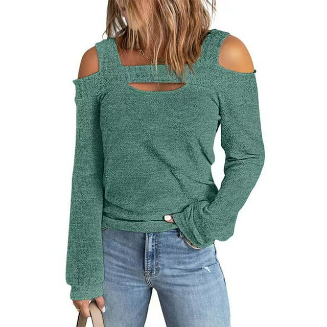 Top Con Hombros Descubiertos Para Mujer, Blusa Informal Elegante Y Transpirable Para Uso Diario ANGGREK Otros
