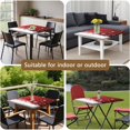 thumbnail image 5 of Red Christmas Snowflake Pattern Square Fitted Tablecloth with Elastic Edge,Square Table Cover,Washable Elastic Table Cover for Home Kitchen Party Decor 36"x36", 5 of 6