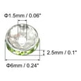 thumbnail image 2 of 100Pack 6mm Rondelle Spacer Beads, Silver Plated Green Rhinestone Spacer Beads, Round Spacer Loose Beads, 2 of 6