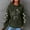 Green, variant on Hooded Sweatshirts for Women Waffle Hoodies Cute Cats Print Sweatshirt Fall Winter Long Sleeved Round Neck Pullover Tops Outwears with Pocket