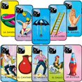 thumbnail image 2 of Para iPhone 11 14 Plus 14 Pro Max Silicona Cubierta Negro TPU Funda Teléfono Suave SL125 Bingo Mexicano Loteria anime Diseño, 2 of 4