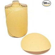 Benchmark Abrasives 5" PSA Gold Self Adhesive DA Sanding Disc Roll Aluminum Oxide Grains Designed for Surface Blending Edge Sanding General Stock Removal Orbital Sanders (100 Discs) - 400 Grit