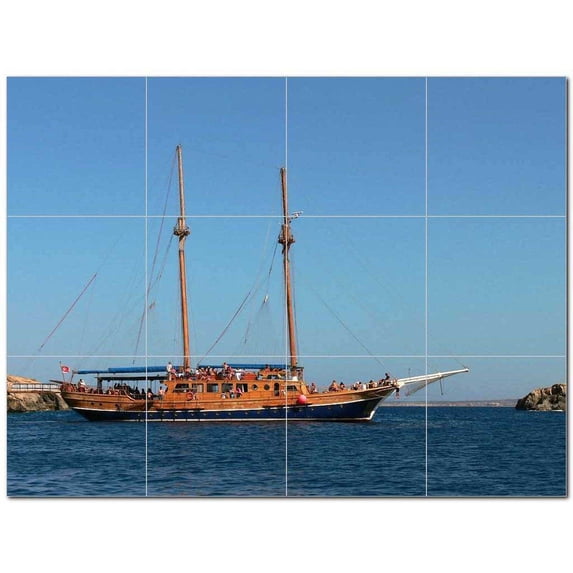 Ship Picture Ceramic Tile Mural Kitchen Backsplash Bathroom Shower 405866-M43