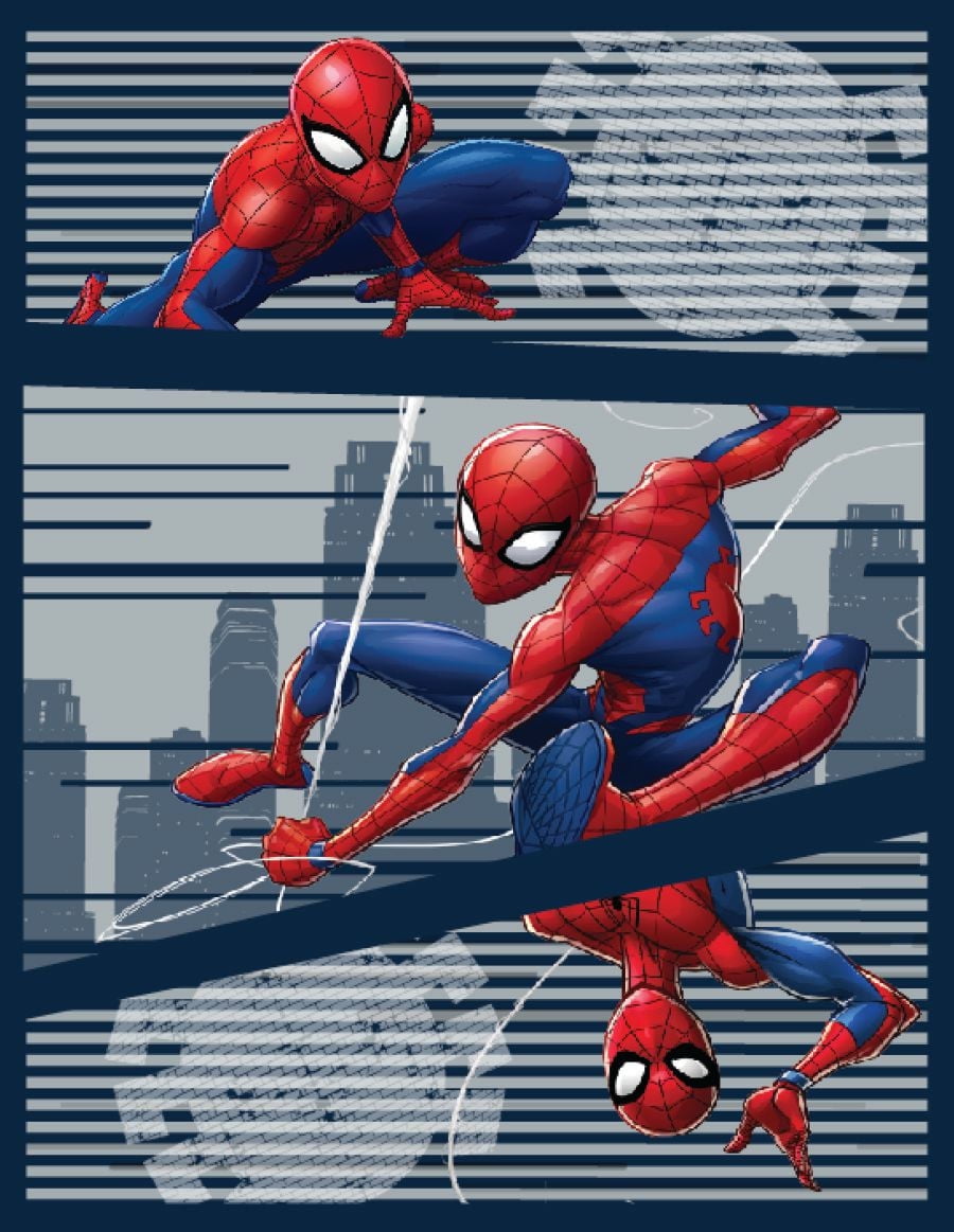 Spiderman Stripes Fleece Throw