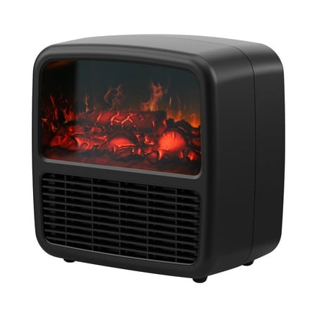 

Electric Fireplace Heater 1500W Portable Space Heater Small Fireplace with Realistic 3D Flame Effect Overheating Safety Protection Portable Mini Fireplace