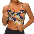 thumbnail image 4 of Lsque fall Pumpkin Daisy Printed Women'S Sports Bra, Compression, Moisture Wicking, High-Impact Sports Bra For Women,Supportive sports bra-XX-Large, 4 of 9