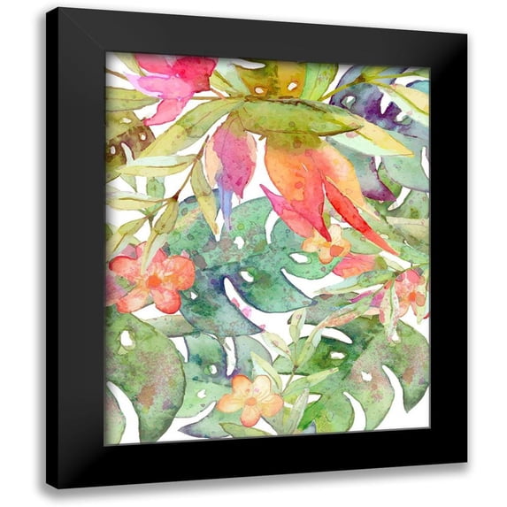 Robinson, Tamara 20x24 Black Modern Framed Museum Art Print Titled - Tropical Watercolor II