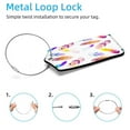thumbnail image 2 of Square 2Pack PU Leather Bohemia Boho Feather Hippie Cruise Luggage Tag with Privacy Cover and Stainless Steel Ring - Suitable for Travel Handbags Backpacks Luggage Tags, 2 of 6