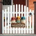 thumbnail image 4 of JoyMoreHome Welcome Front Door Sign, Wood Door Hanger Outdoor Outside Porch Decor Pet Lover Owner Gifts, Farmhouse Wooden Wreath Indoor Wall Hanging Decoration, 4 of 7