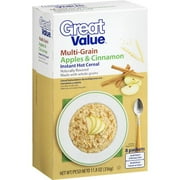 Great Value: Multi-Grain Apples & Cinnamon Instant Oatmeal, 11.8 Oz