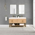 thumbnail image 5 of Bianco 60" Wood Vanity in Light Brown with White Composite Stone Top no Mirror, 5 of 17
