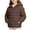 Coffee, variant on KyCheLot Boys Girls Zip up Jacket Solid Color Long Sleeve Hooded Outerwear Kids Winter Warm Windproof Coats