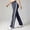 Gray, variant on Women's High Waisted Flared Yoga Pants Side Stripe Wide Leg Workout Trousers for Gym & Casual Wear