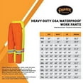 thumbnail image 5 of Pioneer Heavy-Duty Waterproof Work Pants, Elastic Waist, High Visibility and Reflective Stripe, Orange, 3XL, V1110350-3XL, 5 of 5