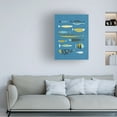 thumbnail image 3 of James Theodore 'Scandia Fish Blue' Canvas Art, 3 of 3
