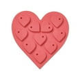 thumbnail image 3 of 10 pc DIY Heart Pendant Silicone Molds Resin Casting Molds for UV Resin Epoxy Resin Jewelry Making Red 110x105x5.5mm Hole: 3mm Inner Diameter: 20x20mm, 3 of 4