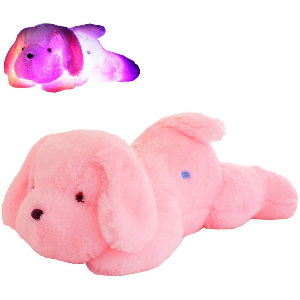 Light Up Puppy Dog Stuffed Animal for Kids, Night Light Lovely LED