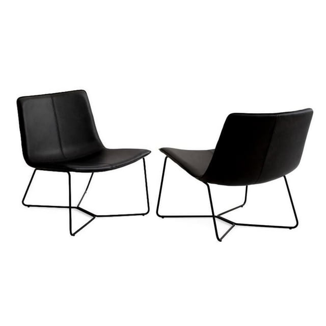 Plata Import Lounge Chair in Black for Living Room Area