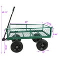 thumbnail image 2 of Elitezip Folding Wagon, Heavy Duty, Adjustable Handle, Garden Cart Wagon for Lawn, Utility Wagon for Sports, Camping, Garden, and Shopping, for Garden, Sports, Picnic, Green, 2 of 9